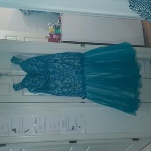 Teal Sequence Ball Gown/Dress